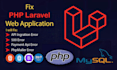 fix php and laravel website errors