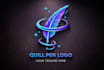create a unique quill pen logo for writers authors