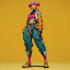 design anime character , cyberpunk character