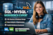 write sql queries, design mysql database and fix mysql workbench issues