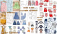 create kids and baby clothing tech pack, digital sewing pattern, pattern making