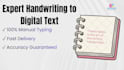 convert handwriting to digital text accurately