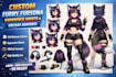 craft furry,fursona,reference sheet,vrchat 3d model,anime nsfw, vrchat
