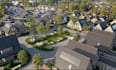 develop real estate housing, cgi townhome design, streetscape exterior rendering