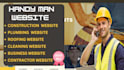 create cleaning service, handyman, plumber, roofing, construction website