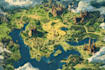 create 2d map illustration map design vector fantasy