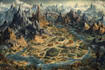 draw fantasy map dnd map rpg fantasy map illustration