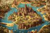 fantasy map illustration dnd map tolkien board game