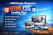 design responsive HTML CSS landing page