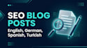 write SEO optimized blog posts and web articles