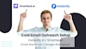do instantly ai or smartlead cold outreach email warm up with google workspace