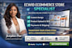 setup ecwid ecommerce website, redesign ecwid store design ecwid product upload
