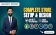 do shopify store design, shopify website design and shopify store setup, webshop