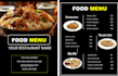 do restaurant menu data entry and design