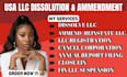 dissolve, terminate US llc, ammend, fix llc, close ein, register llc