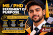 edit or create best statement of purpose, personal statement, motivation letter
