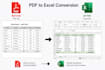 convert  PDF and all docs to excel