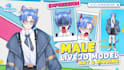create a custom male vtuber avatar with live2d art and rigging