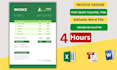 create xero invoice template, quote, receipt fillable PDF