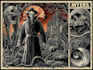 create creepy horror vintage character illustration