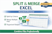 split excel data into multiple files and merge excel sheets