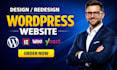 design or redesign wordpress website, wordpress website development