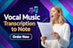 do vocal music transcription to music note