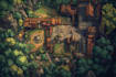 draw a medieval style fantasy map for your project