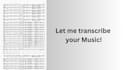 transcribe music from an audio to music sheet