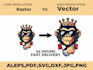 do vector tracing, convert image to vector, redraw logo fast