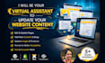 be virtual assistant to update your website content