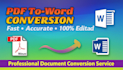 professional PDF to word conversion