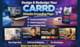design carrd website, carrd landing page or redesign carrd website