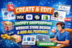 create edit wix weebly squarespace shopify dropshipping website store design