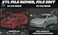 fix repair edit stl file custom stl file modification 3d scan cleanup 3d print
