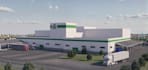 construct 3d site plan,industrial warehouse render,exterior parking space layout