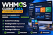 design and customize whmcs client area theme professionally