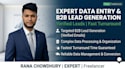 do expert data entry, b2b lead generation and web research