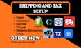 setup shipping tax parcelwill 17track sendcloud zapiet packlink ezlabel track123