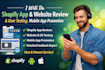 do shopify install app review website review user testing mobile app promotion