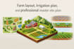 design farm layout, irrigation plan, and professional master site plan