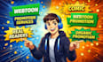professional webtoon, comic, and tapas promotion