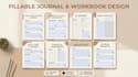 design fillable journal pdf form, workbook canva design prayer journal, notebook