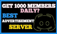 advertise discord server organic, server promotion growth to get real new users