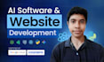 do ai website development, web application ai chatbot as ai software developer