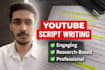 write professional youtube scripts