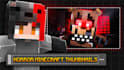 design a dark horror minecraft thumbnail