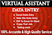 do excel data entry, data entry