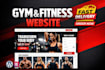 build a modern wordpress website for gym and fitness business