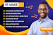 set up, fix make com, made com, make com automation, zapier, make com scenario